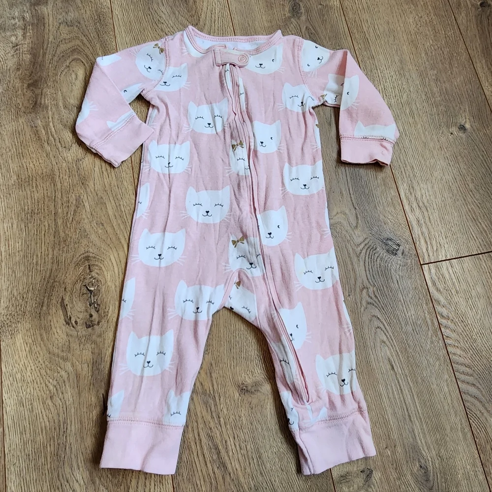 9m Carter's Girls footless Pjs
